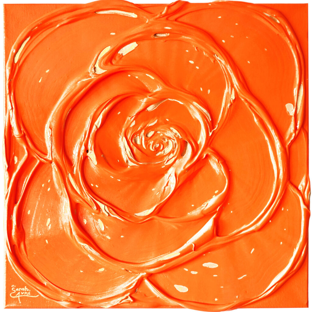 Little Orange Rose with a Touch of Gold I. (1l25)