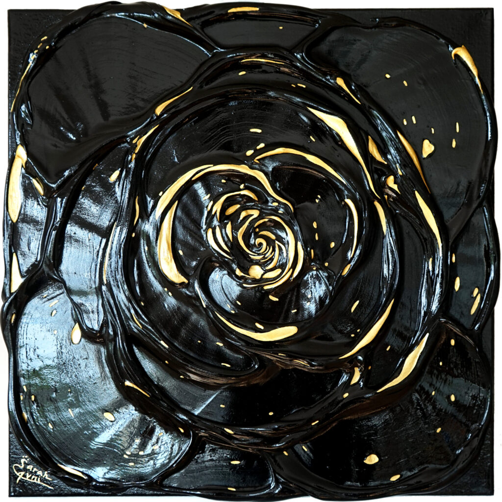 Little Black Rose with a Touch of Gold I. (1l25)